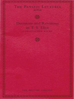cover image of Decisions and Revisions in T. S. Eliot